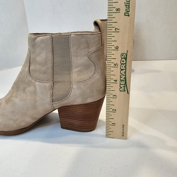 Nurture Boots Women's Size 10 Tan Leather Zip Up Ankle Boot Western Chunk Heel - Picture 15 of 15